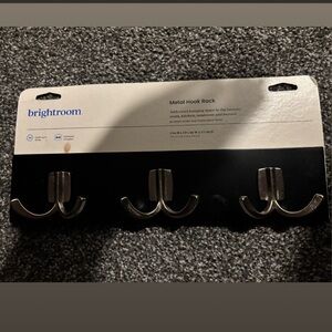 brightroom Metal 3-Hook Wall Rack in Brushed Nickel
